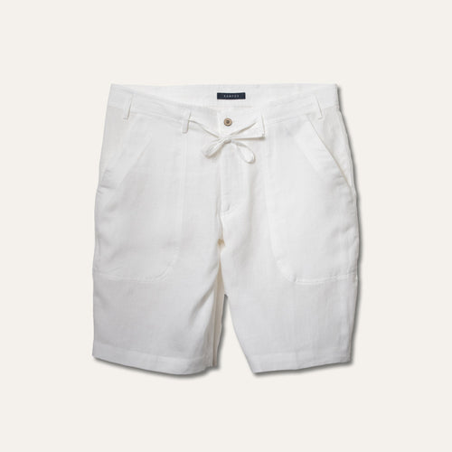 Linen Bermuda Shorts White - Shorts_Man - KAMPOS