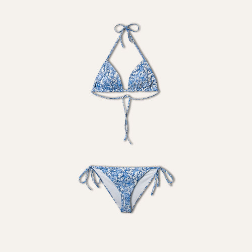 Tie-Side Bikini Coral Blue - Bikini_Woman - KAMPOS