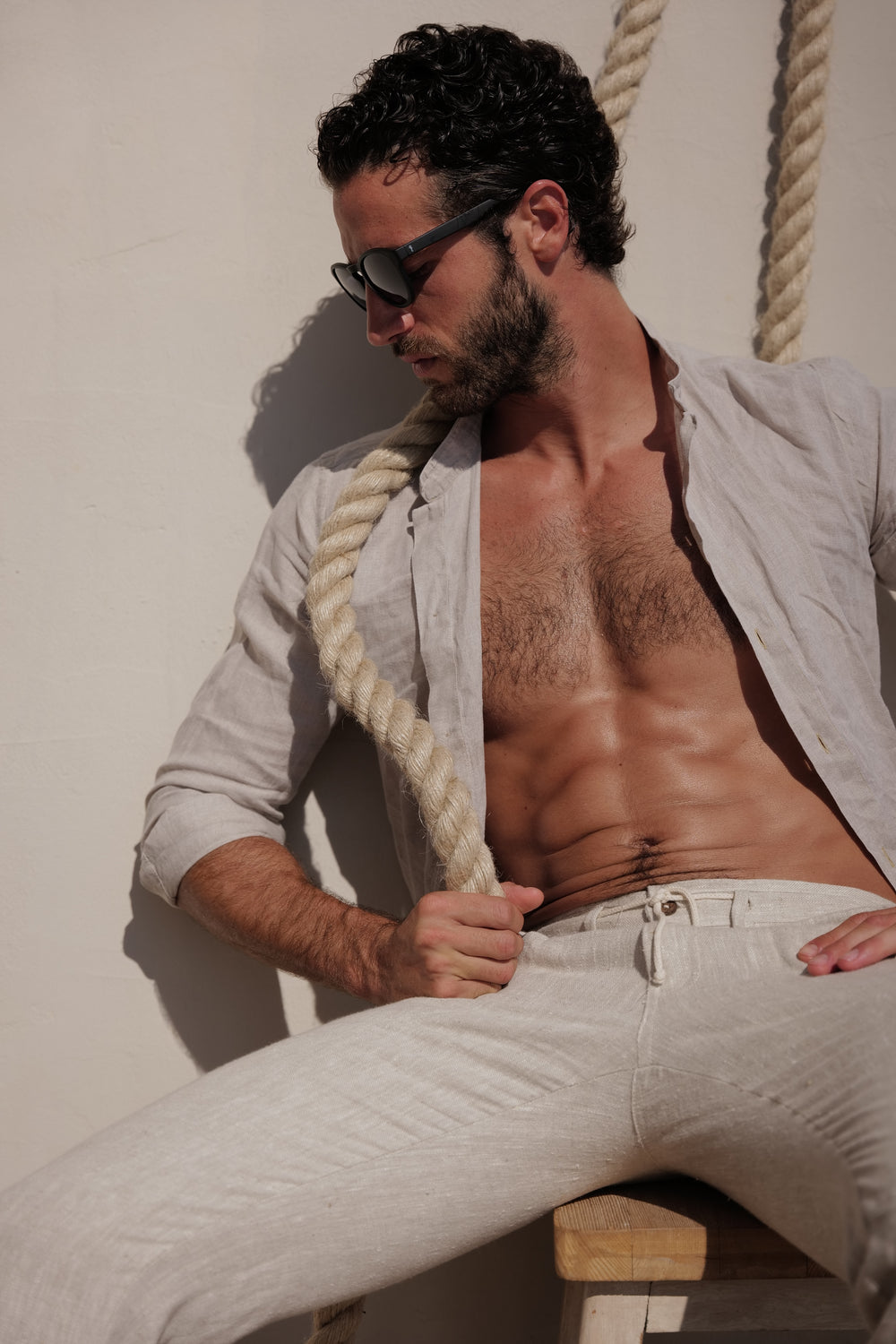 Casual Linen Shirt Sand
