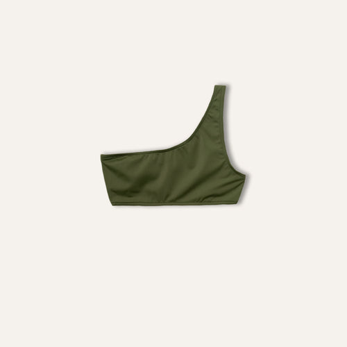 One-Shoulder Top Olive