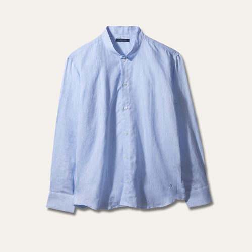 Casual Linen Shirt Light Blue