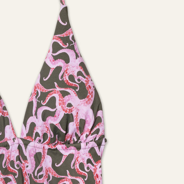 Classic One Piece Octopus Olive - Onepieceswimsuit_Woman - K A M P O S