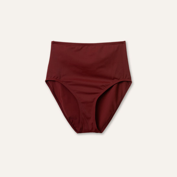 High Waist Slip Maroon - Bikini_Bottom - K A M P O S