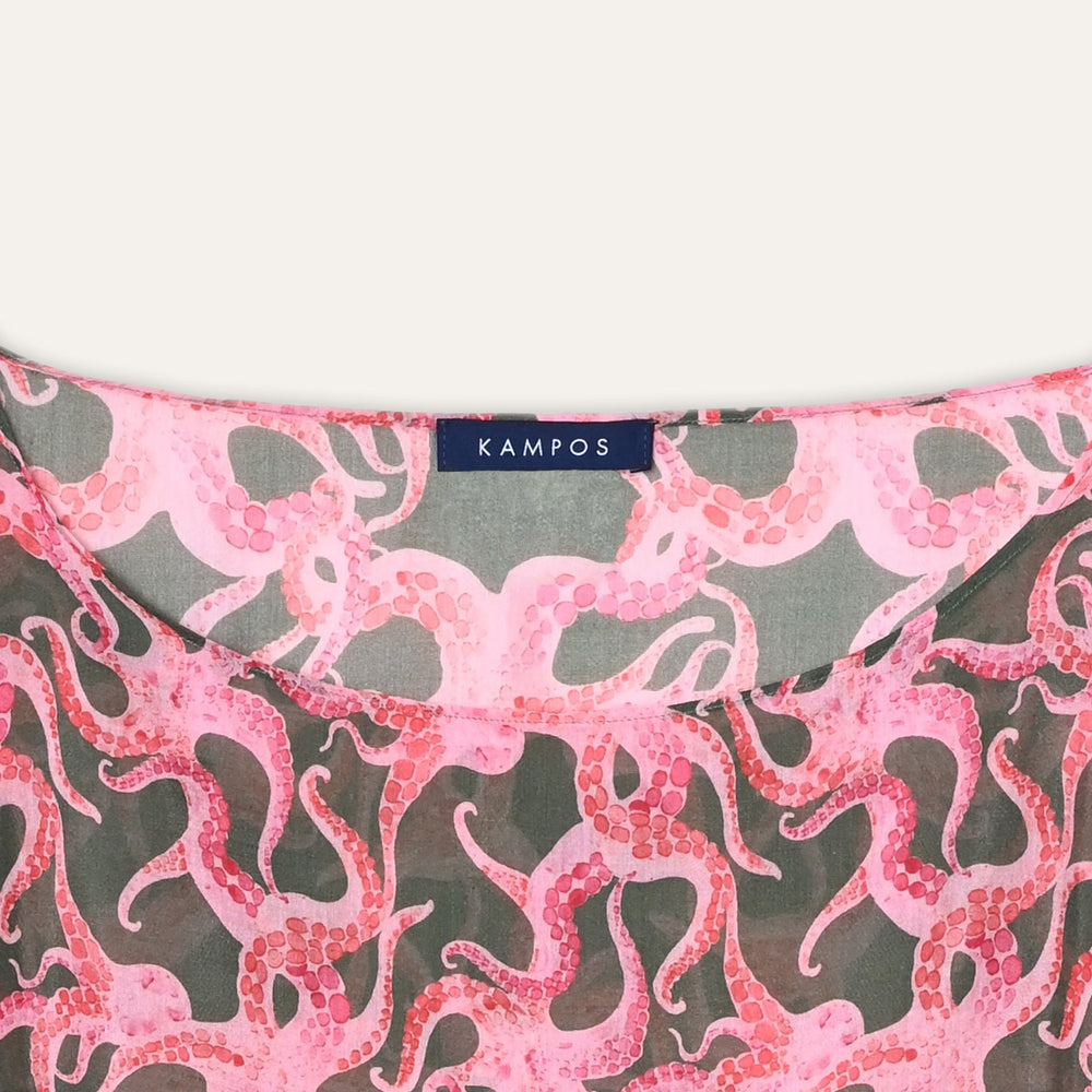 Kaftan Octopus Olive - Kaftan_Women - K A M P O S