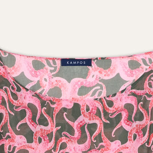 Kaftan Octopus Olive - Kaftan_Women - K A M P O S