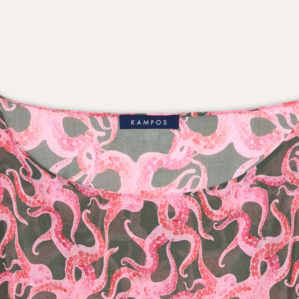 Kaftan Octopus Olive - Kaftan_Women - K A M P O S