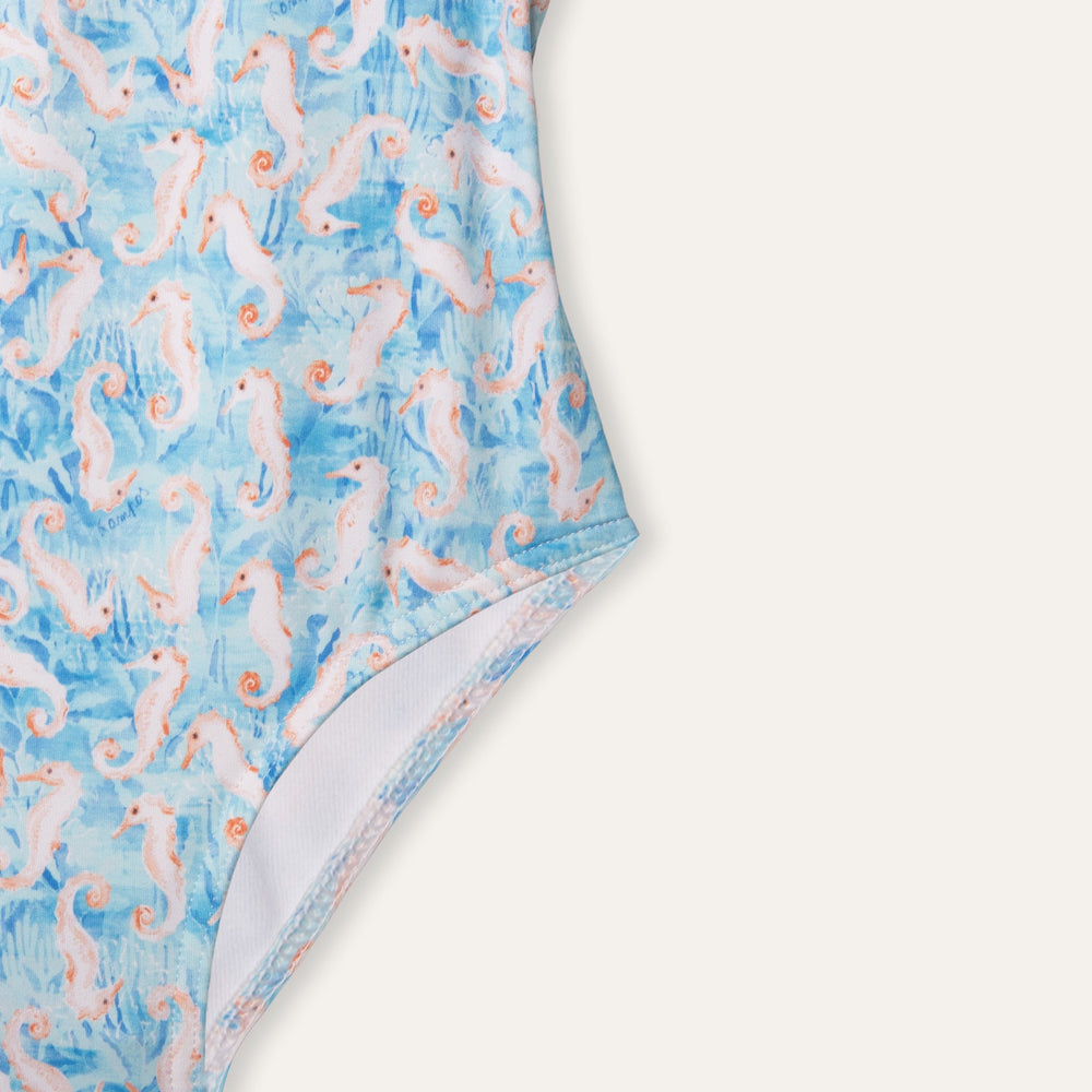 Olympic Seahorse Turquoise (Kids) - Onepiece_Kids - K A M P O S