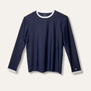 Rash Guard Man Navy (White) - Rashguard_Man - K A M P O S