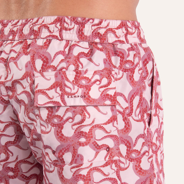 Swim Shorts Octopus Burgundy - Swimshorts_Man - K A M P O S
