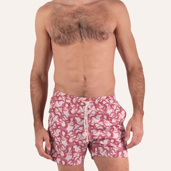 Swim Shorts Octopus Burgundy - Swimshorts_Man - K A M P O S