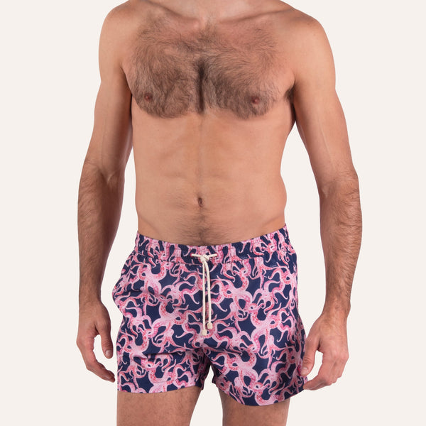 Swim Shorts Octopus Navy/Pink - Swimshorts_Man - K A M P O S