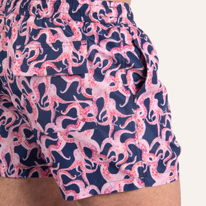 Swim Shorts Octopus Navy/Pink - Swimshorts_Man - K A M P O S