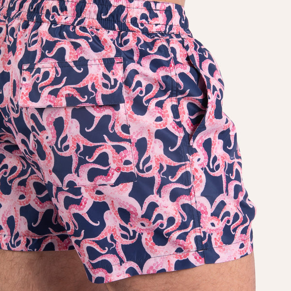 Swim Shorts Octopus Navy/Pink - Swimshorts_Man - K A M P O S