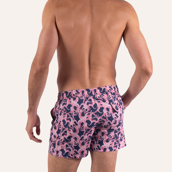 Swim Shorts Octopus Navy/Pink - Swimshorts_Man - K A M P O S