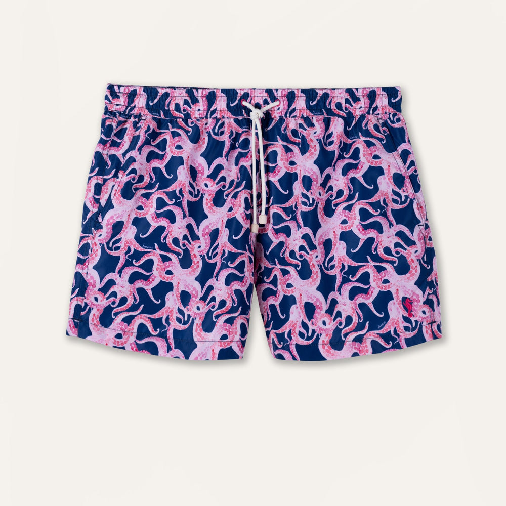 Swim Shorts Octopus Navy/Pink - Swimshorts_Man - K A M P O S
