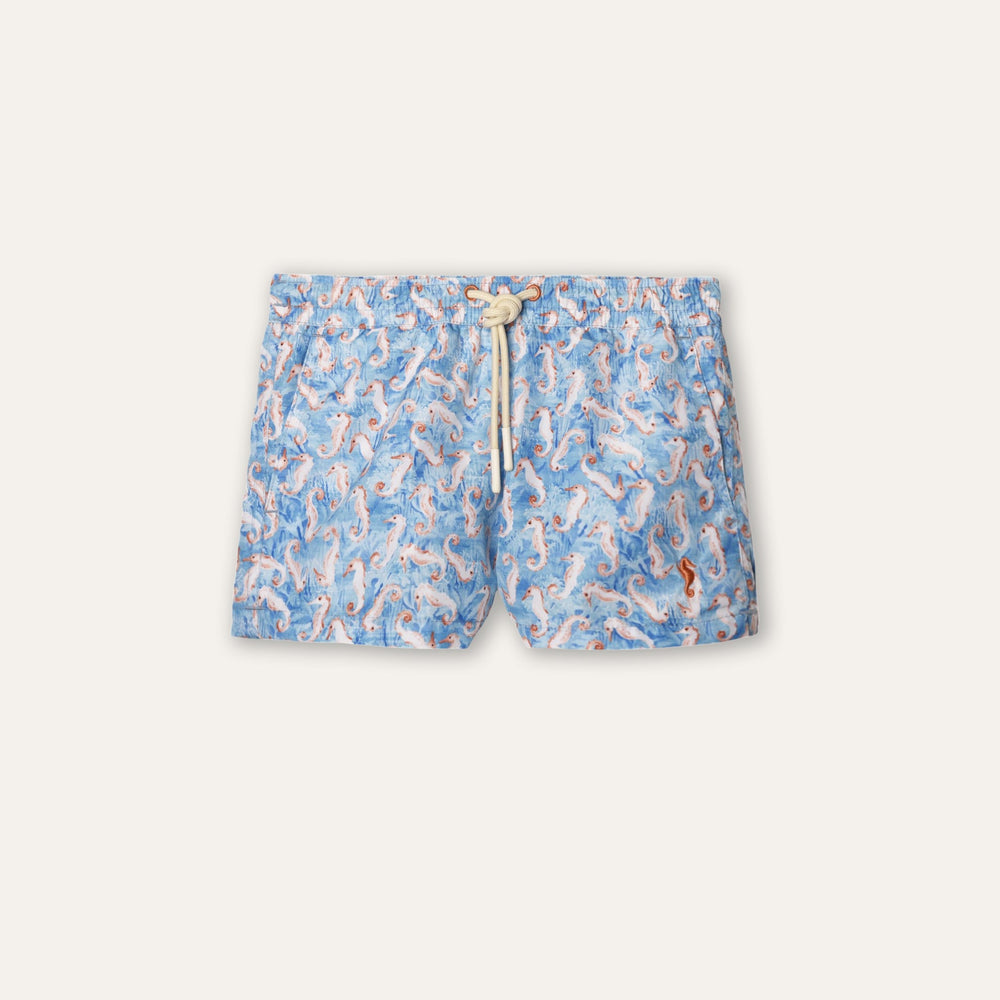 Swim Shorts Seahorse Turquoise (Kids) - Swimshorts_Kid - K A M P O S