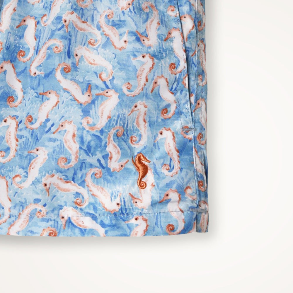 Swim Shorts Seahorse Turquoise (Kids) - Swimshorts_Kid - K A M P O S