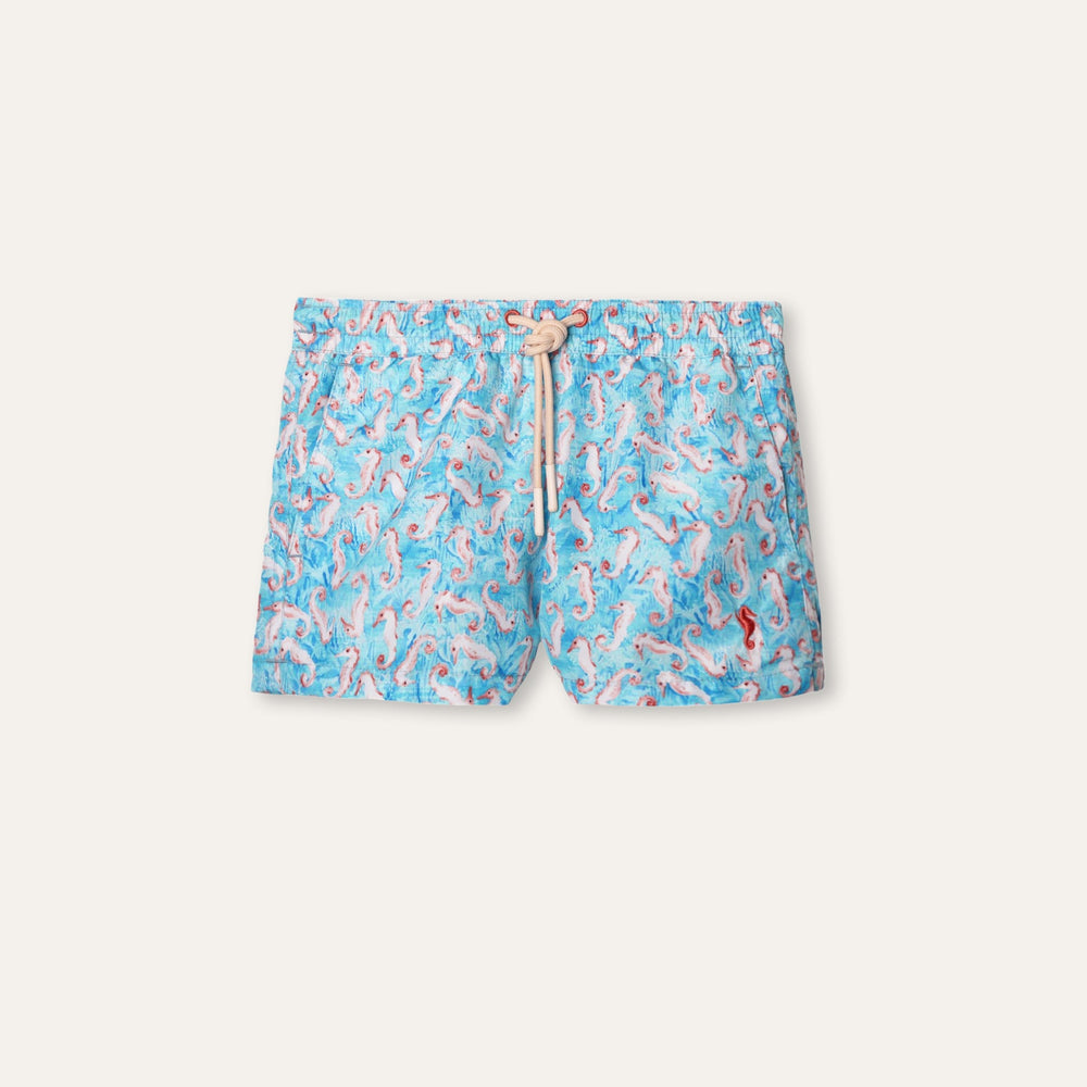 Swim Shorts Seahorse Turquoise (Kids) - Swimshorts_Kid - K A M P O S
