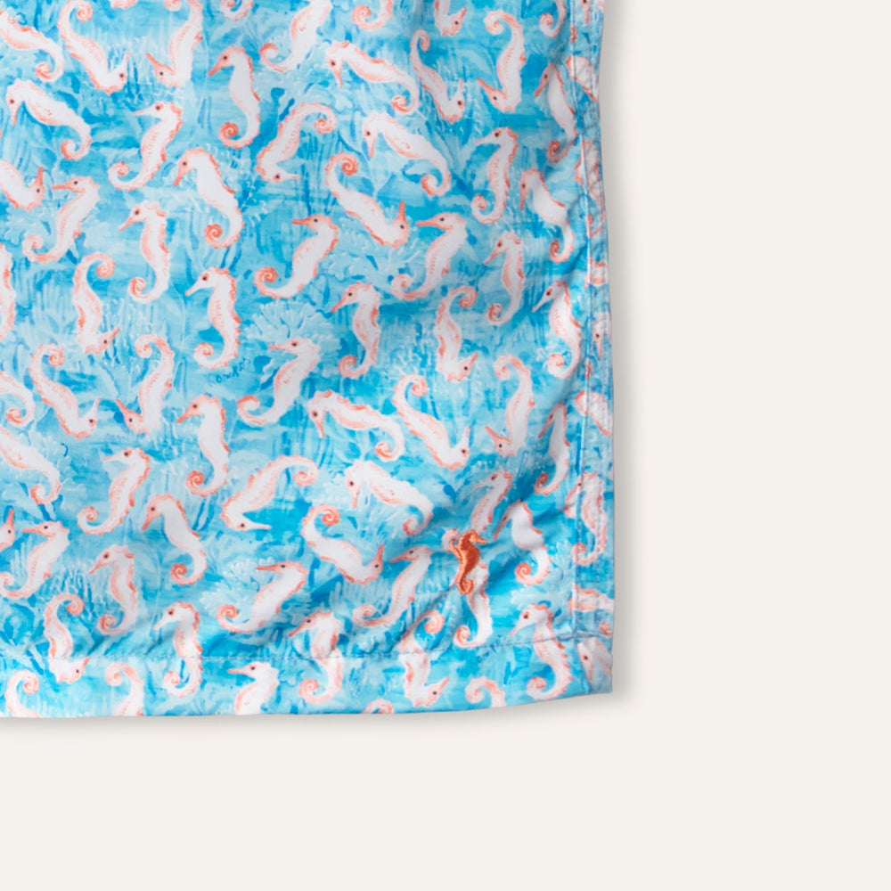 Swim Shorts Seahorse Turquoise (Kids) - Swimshorts_Kid - K A M P O S