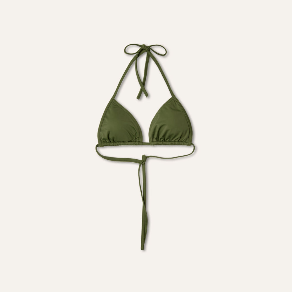 Tie - Side Top Olive - Bikini_Top - K A M P O S
