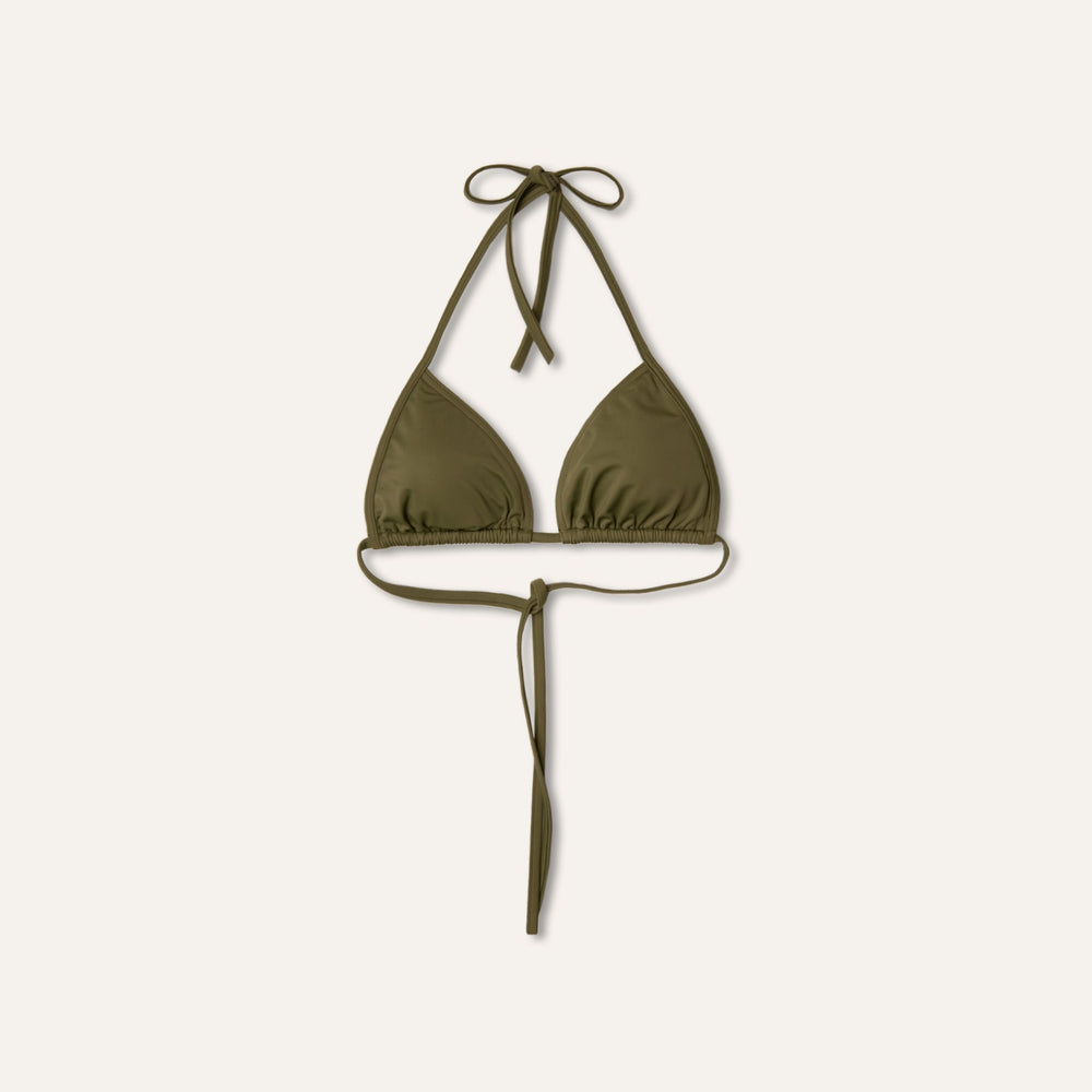 Tie - side Top Olive - Bikini_Top - K A M P O S