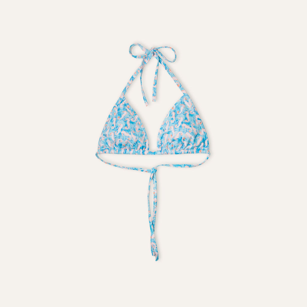 Tie - Side Top Seahorse Turquoise - Bikini_Top - K A M P O S