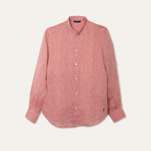 Casual Linen Shirt Coral - Shirt_Man - KAMPOS