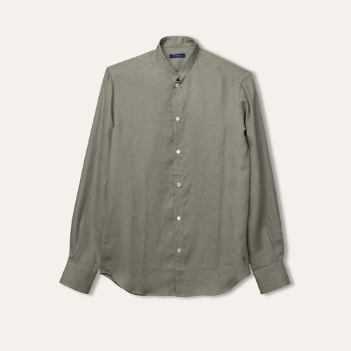 Casual Linen Shirt Olive - Shirt_Man - KAMPOS