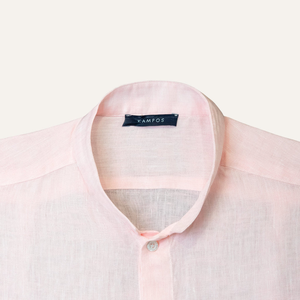 Casual Linen Shirt Pink - Shirt_Man - KAMPOS