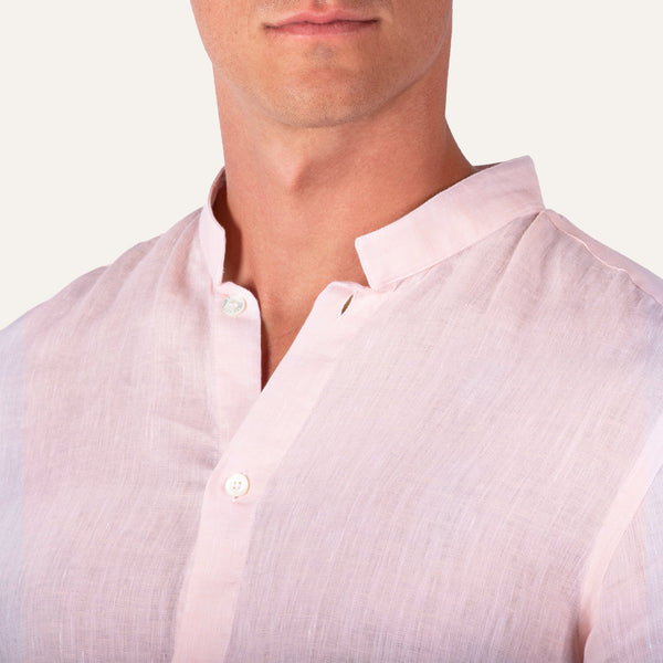 Casual Linen Shirt Pink - Shirt_Man - KAMPOS