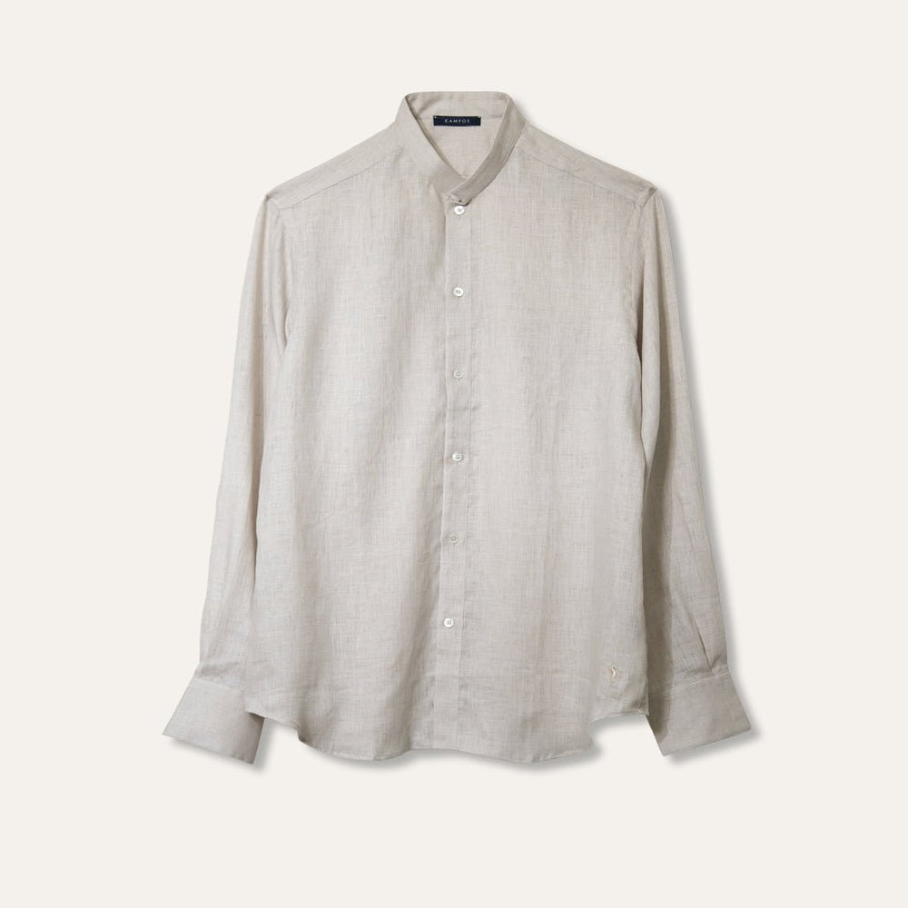 Casual Linen Shirt Sand - Shirt_Man - KAMPOS