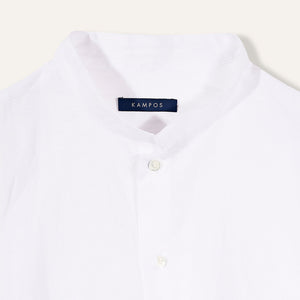 Casual Linen Shirt White - Shirt_Man - KAMPOS