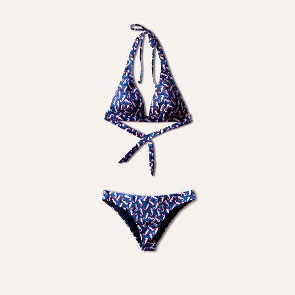 Classic Bikini Seahorse Navy - Bikini_Woman - KAMPOS