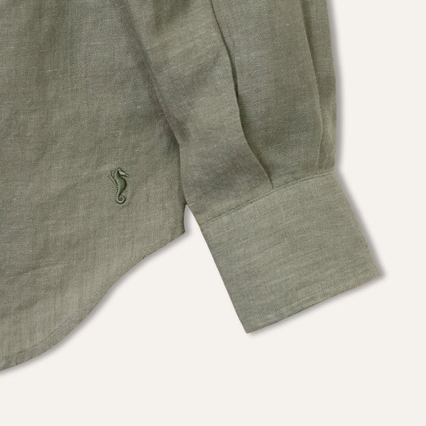 Classic Linen Shirt Olive - Shirt_Man - KAMPOS