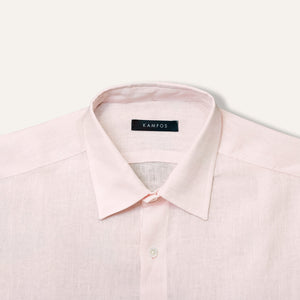 Classic Linen Shirt Pink - Shirt_Man - KAMPOS