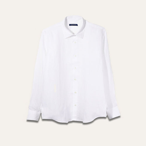 Classic Linen Shirt White - Shirt_Man - KAMPOS