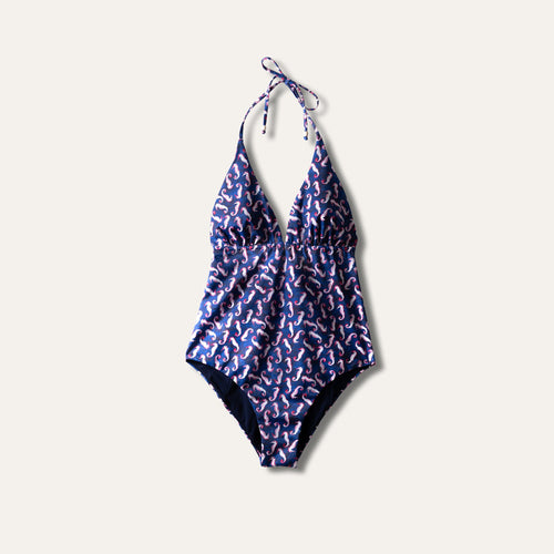 Classic One Piece Seahorse Navy - Onepieceswimsuit_Woman - KAMPOS
