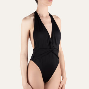 Criss Crossed One Piece Black - Onepieceswimsuit_Woman - KAMPOS