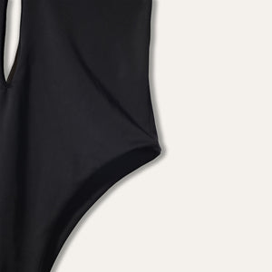 Deep Cutout One Piece Black - Onepieceswimsuit_Woman - KAMPOS