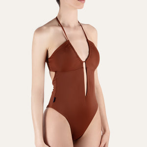 Deep Cutout One Piece Juniper - Onepieceswimsuit_Woman - KAMPOS