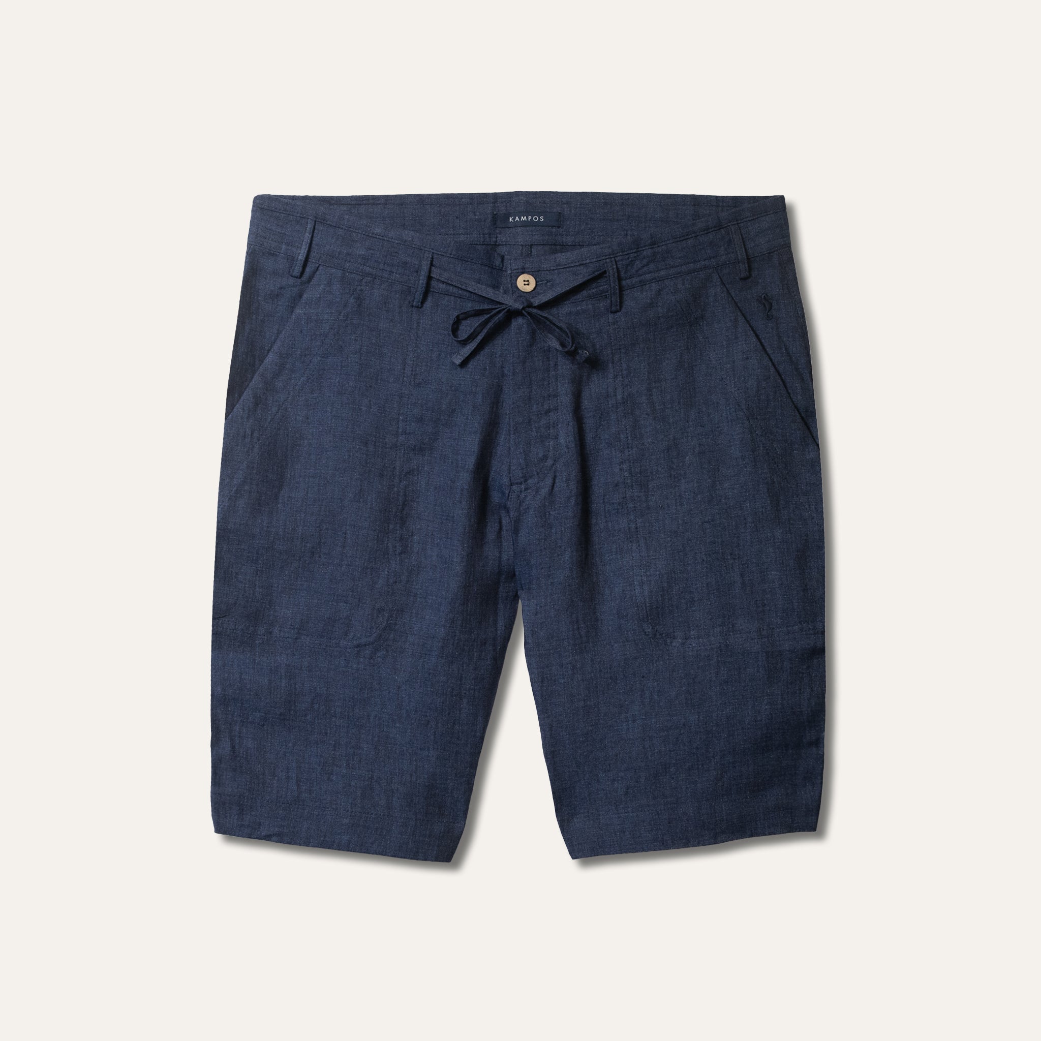 Linen Bermuda Shorts Navy
