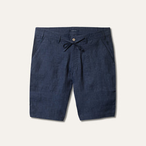 Linen Bermuda Shorts Navy - Shorts_Man - KAMPOS