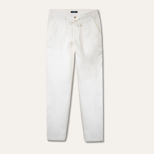 Linen Pants White - Pants_Man - KAMPOS