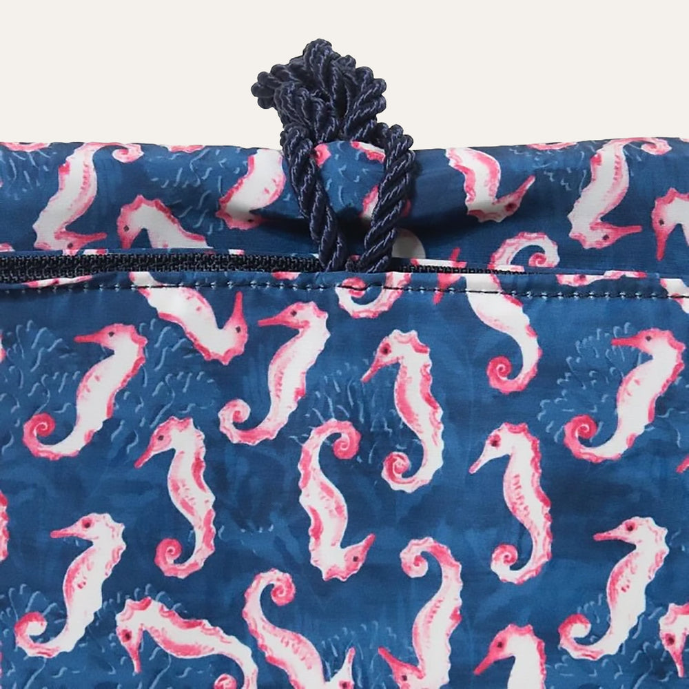 Mini Tote Seahorse Navy