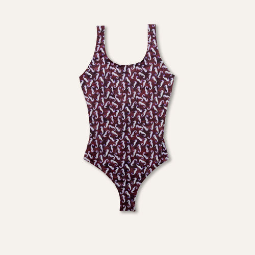 Olympic Seahorse Burgundy - Onepieceswimsuit_Woman - KAMPOS