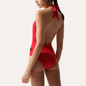 Plunge Red - Onepieceswimsuit_Woman - KAMPOS