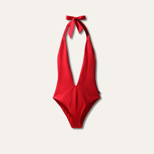 Plunge Red - Onepieceswimsuit_Woman - KAMPOS
