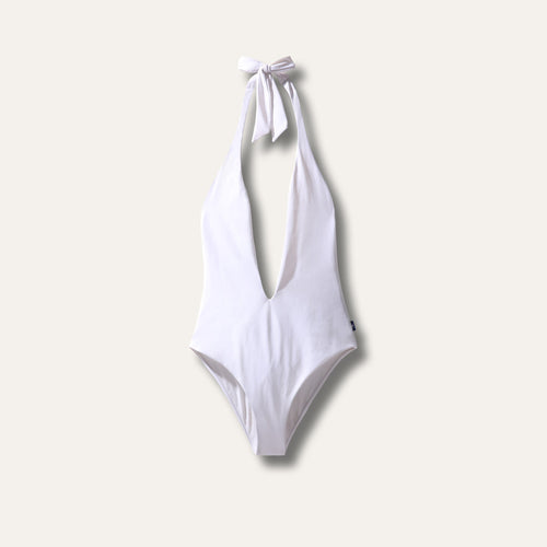 Plunge White - Onepieceswimsuit_Woman - KAMPOS