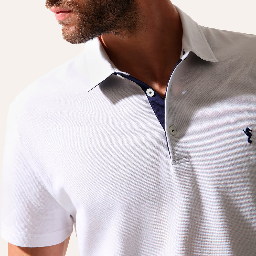 Polo Shirt White - Polo_Man - KAMPOS