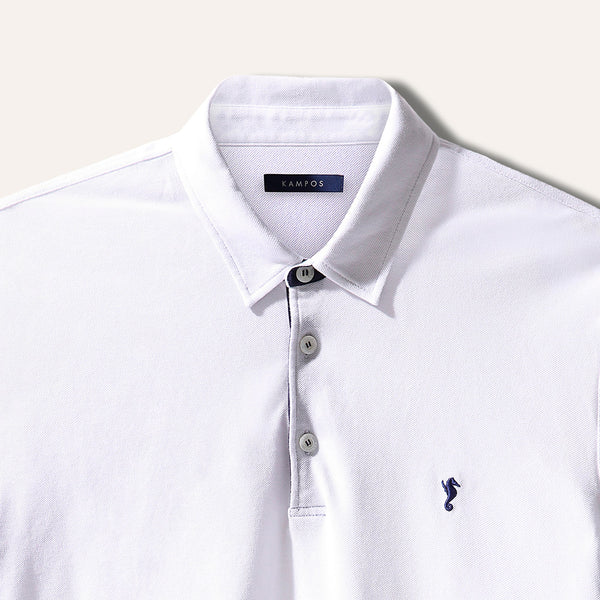 Polo Shirt White - Polo_Man - KAMPOS